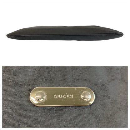 Gucci Shoulder Bag 190628 Nylon, Leather Black Silvermetal Shoulder Bag Messenger Bag Gg Pattern