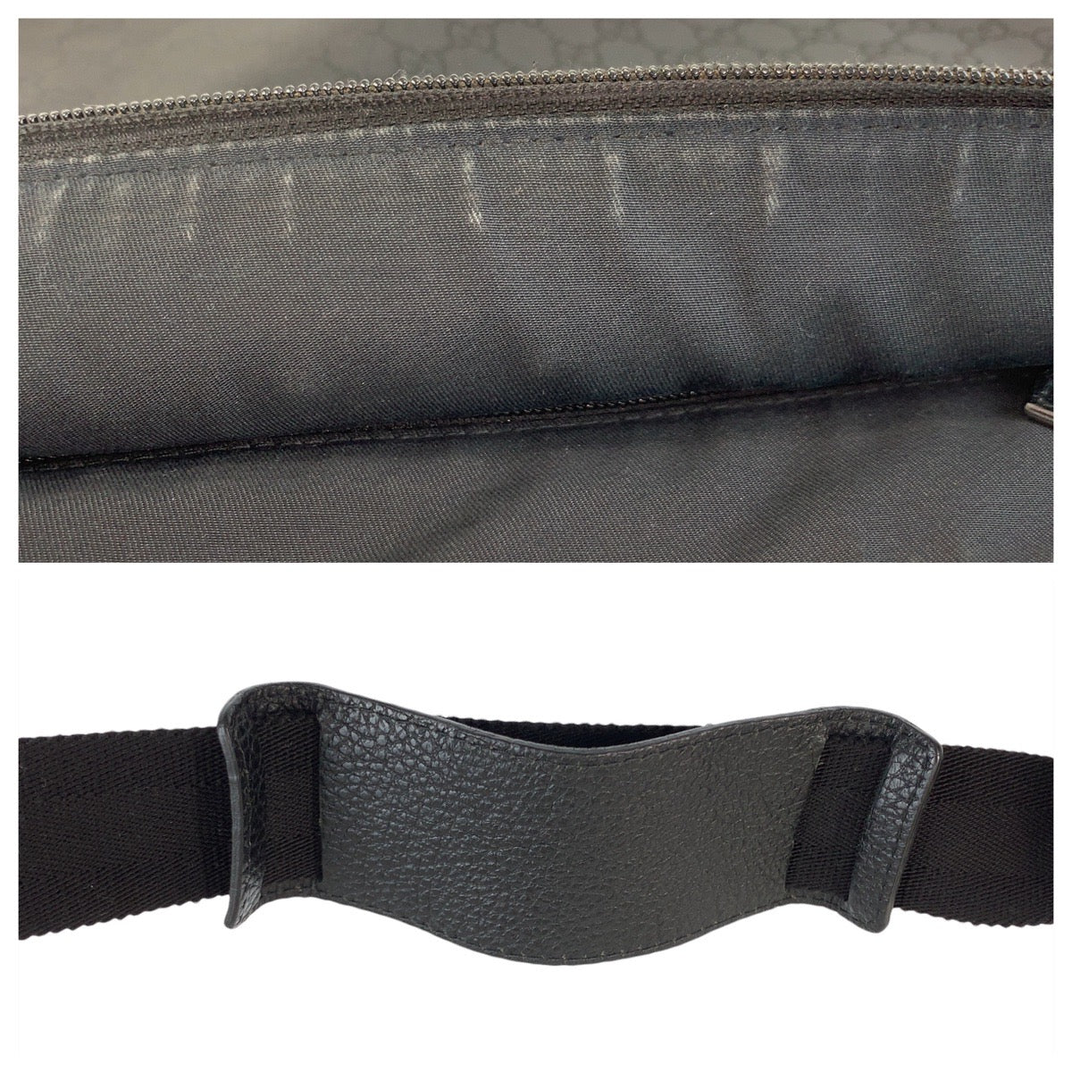 Gucci Shoulder Bag 190628 Nylon, Leather Black Silvermetal Shoulder Bag Messenger Bag Gg Pattern
