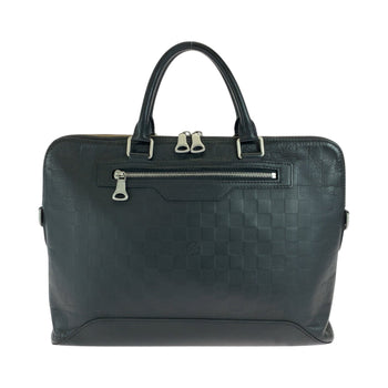 Louis Vuitton Business Bag N41019 Leather Black Silvermetal Business Bag Handbag Damier Anfini