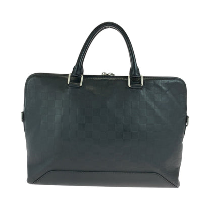 Louis Vuitton Business Bag N41019 Leather Black Silvermetal Business Bag Handbag Damier Anfini