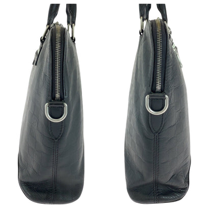Louis Vuitton Business Bag N41019 Leather Black Silvermetal Business Bag Handbag Damier Anfini