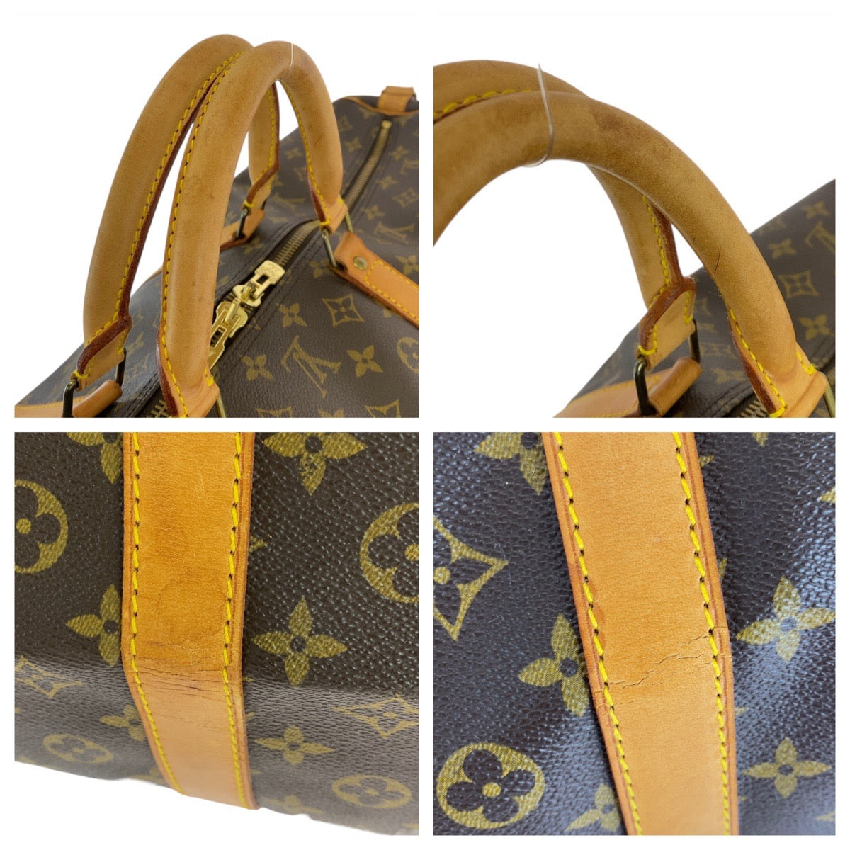 Louis Vuitton Boston Duffel Bag M41412 Pvc, Leather Brown Gold Metal Boston Duffel Bag Shoulder Bag
