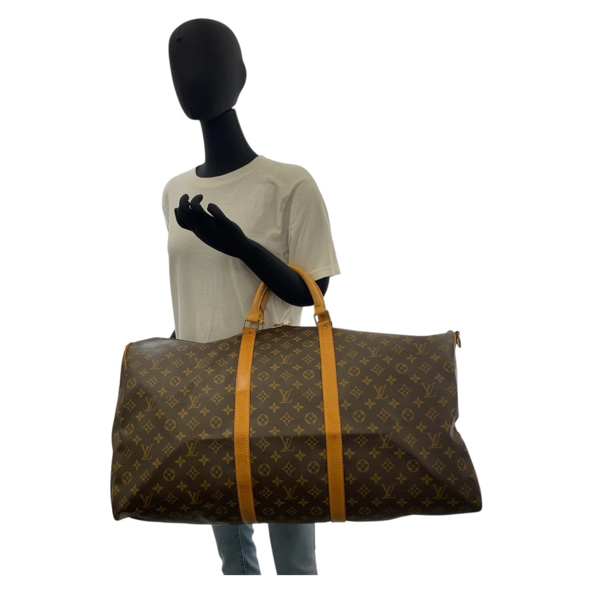 Louis Vuitton Boston Duffel Bag M41412 Pvc, Leather Brown Gold Metal Boston Duffel Bag Shoulder Bag