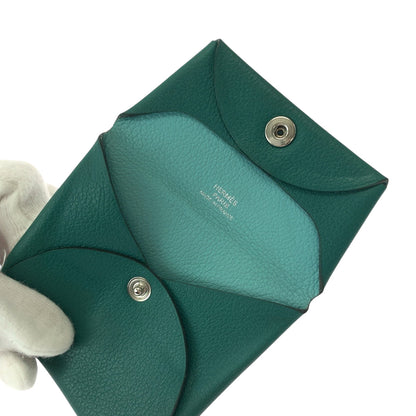 Hermes Coin Case Shave Green Coin Case Coin Pocket Bastia Verso Women