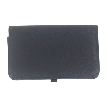 Hermes Long Wallet Purse Taurillon Clemence Black Goldmetal Long Wallet Purse Long Wallet Unisex