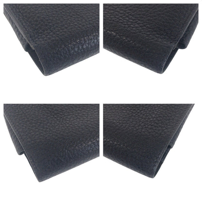 Hermes Long Wallet Purse Taurillon Clemence Black Goldmetal Long Wallet Purse Long Wallet Unisex