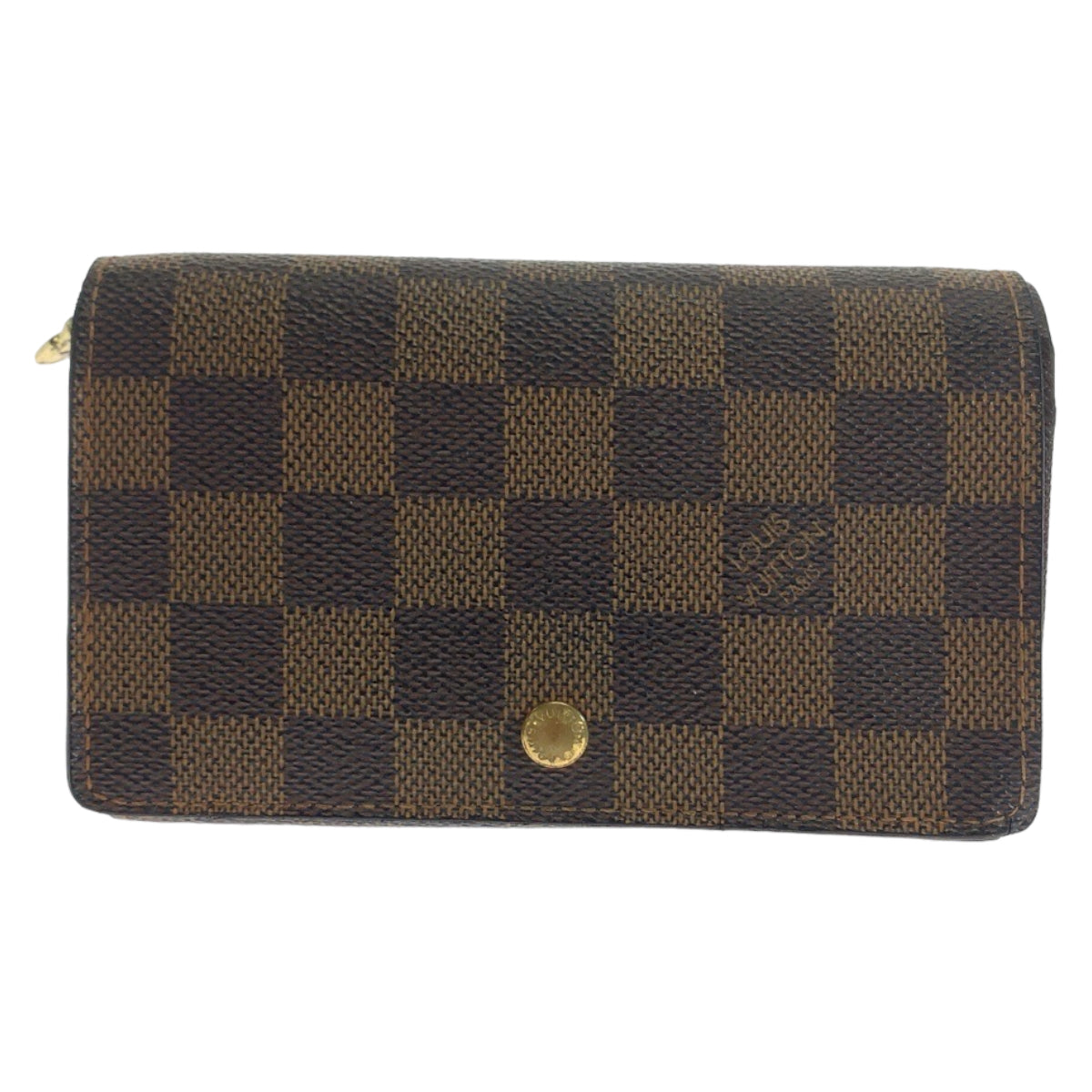 Louis Vuitton Bifold Wallet N61730 Pvc Brown Gold Metal Folding Wallet Compact Wallet Damier L-Zip
