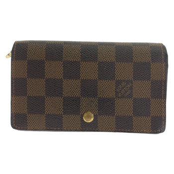 Louis Vuitton Bifold Wallet N61730 Pvc Brown Gold Metal Folding Wallet Compact Wallet Damier L-Zip
