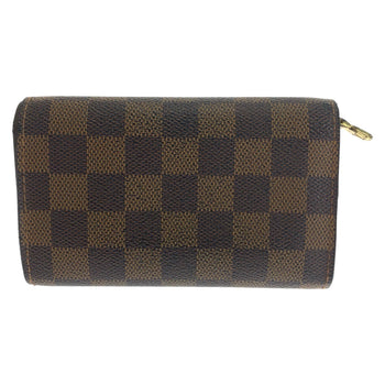 Louis Vuitton Bifold Wallet N61730 Pvc Brown Gold Metal Folding Wallet Compact Wallet Damier L-Zip