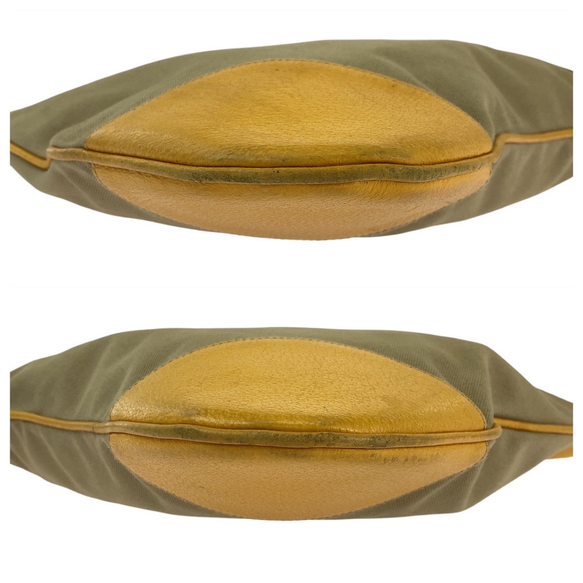 Prada Tote Bag Canvas, Leather Beige Yellow Silvermetal Tote Bag Handbag Shoulder Bag Triangle With