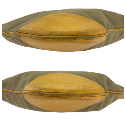 Prada Tote Bag Canvas, Leather Beige Yellow Silvermetal Tote Bag Handbag Shoulder Bag Triangle With
