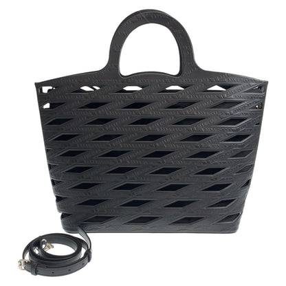 Balenciaga Tote Bag 626111 Pvc Black Tote Bag Shoulder Bag Unisex Neo Basket Mens
