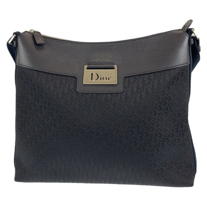 Dior Shoulder Bag Canvas, Leather Black Silvermetal Shoulder Bag Messenger Bag Trotter Oblique
