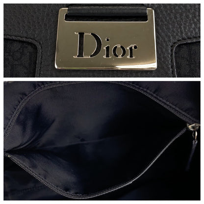 Dior Shoulder Bag Canvas, Leather Black Silvermetal Shoulder Bag Messenger Bag Trotter Oblique