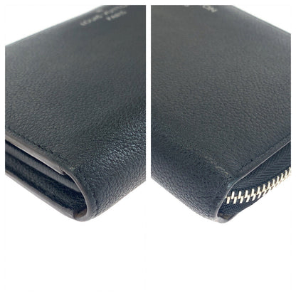 Louis Vuitton Long Wallet Purse M60146 Leather Noir Black Silvermetal Long Wallet Purse