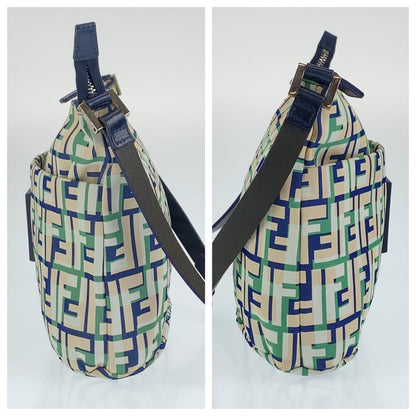 Fendi Shoulder Bag Canvas Green Pink Navy Crossbody Shoulder Bag Messenger Bag Zucca Pattern Ff