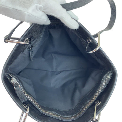 Gucci Tote Bag 120837 Gg Canvas, Leather Black Silvermetal Tote Bag Shoulder Bag Women