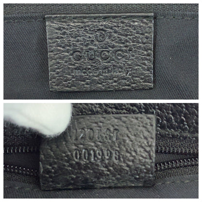 Gucci Tote Bag 120837 Gg Canvas, Leather Black Silvermetal Tote Bag Shoulder Bag Women