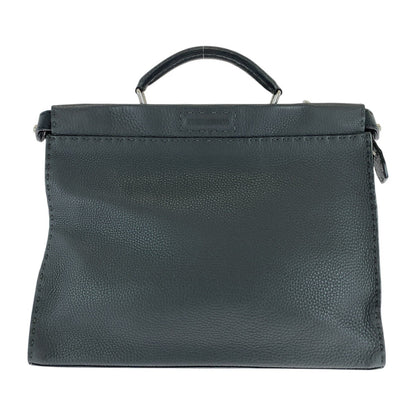 Fendi Business Bag 7Va406 Leather Gray Business Bag Briefcase Celeria Peekaboo Mens
