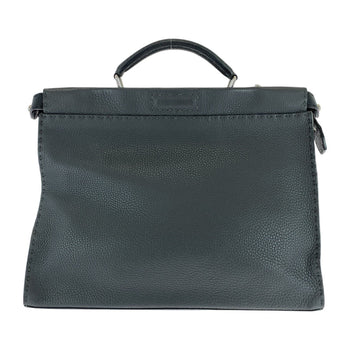Fendi Business Bag 7Va406 Leather Gray Business Bag Briefcase Celeria Peekaboo Mens