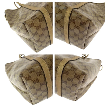 Gucci Tote Bag 197953 Gg Supreme Canvas Brown Gold Gold Metal Tote Bag Shoulder Bag Gg Crystal Women