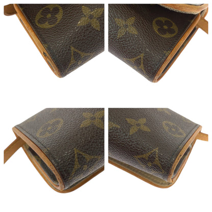Louis Vuitton Shoulder Bag M51854 Pvc Brown Gold Metal Shoulder Bag Pochette Monogram Pochette Twin