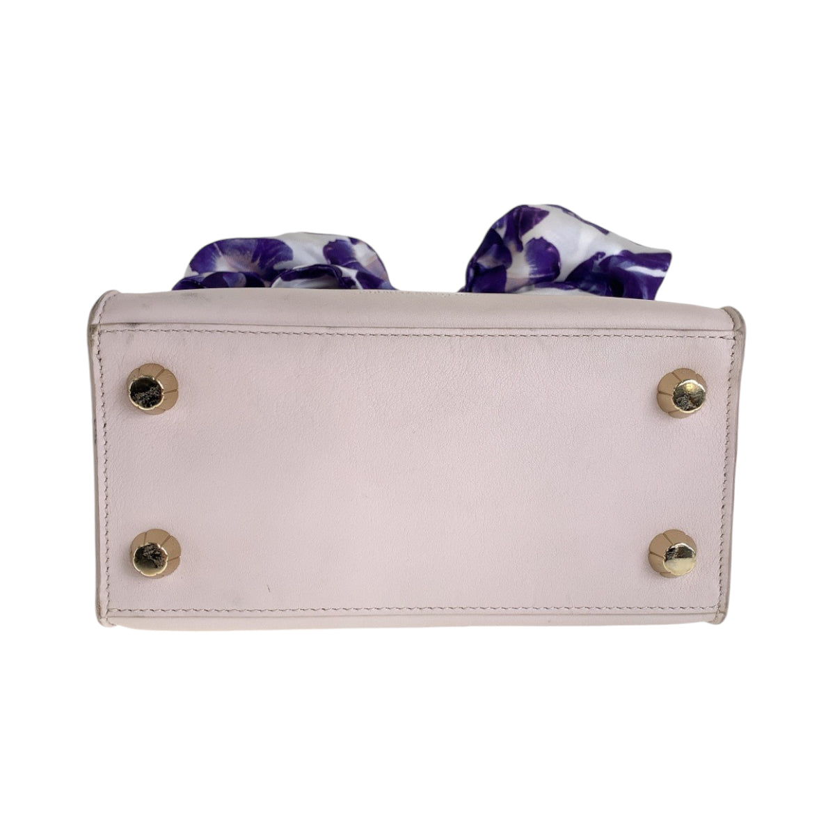 Salvatore Ferragamo Shoulder Bag Ee21 G914 Leather Pink White Gold Metal Shoulder Bag Handbag 2Way