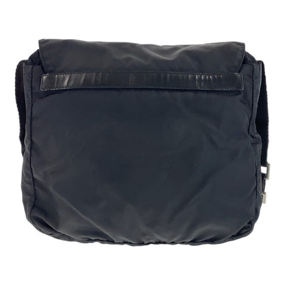 Prada Shoulder Bag Nylon, Leather Black Silvermetal Shoulder Bag Messenger Bag Test Triangle With