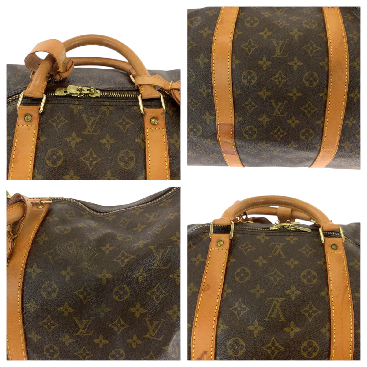 Louis Vuitton Boston Duffel Bag M41422 Pvc Brown Gold Metal Boston Duffel Bag Handbag Monogram