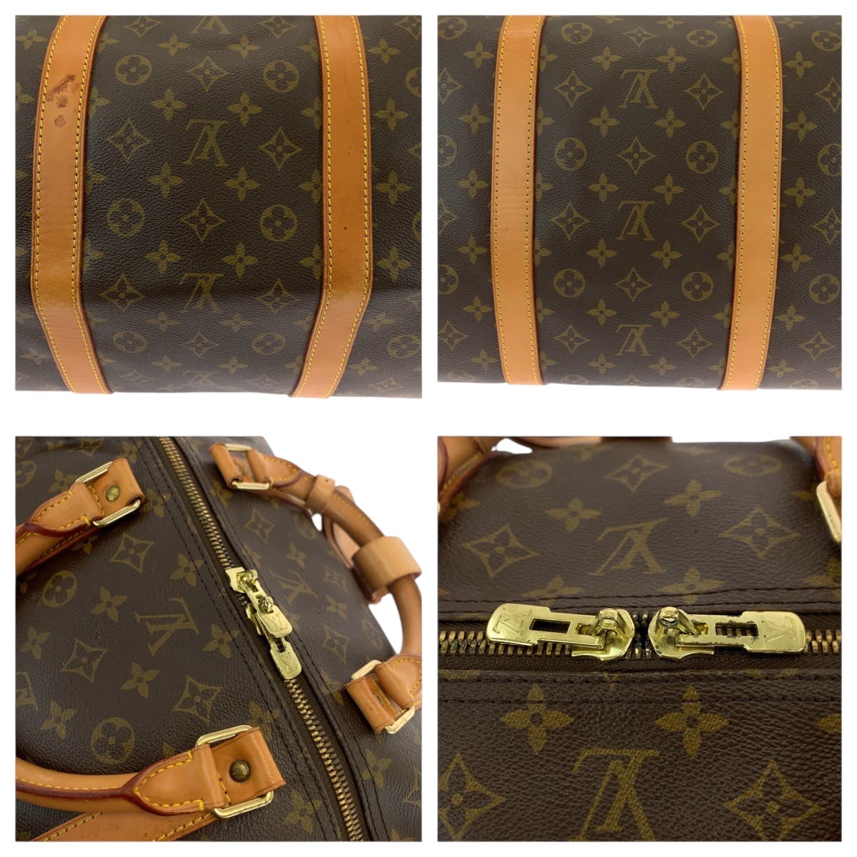 Louis Vuitton Boston Duffel Bag M41422 Pvc Brown Gold Metal Boston Duffel Bag Handbag Monogram