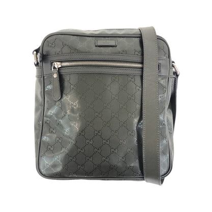Gucci Shoulder Bag 201448 Leather Khaki Silver Metal Gg Implementation