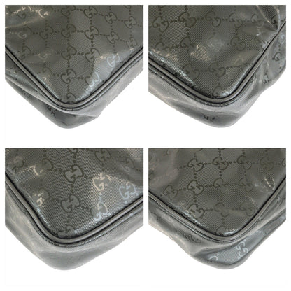 Gucci Shoulder Bag 201448 Leather Khaki Silver Metal Gg Implementation