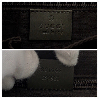 Gucci Shoulder Bag 201448 Leather Khaki Silver Metal Gg Implementation