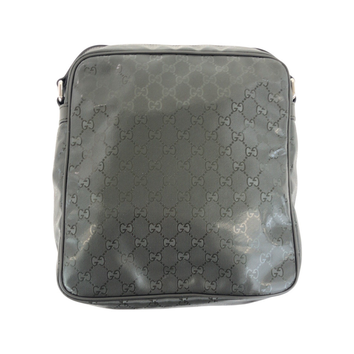 Gucci Shoulder Bag 201448 Leather Khaki Silver Metal Gg Implementation