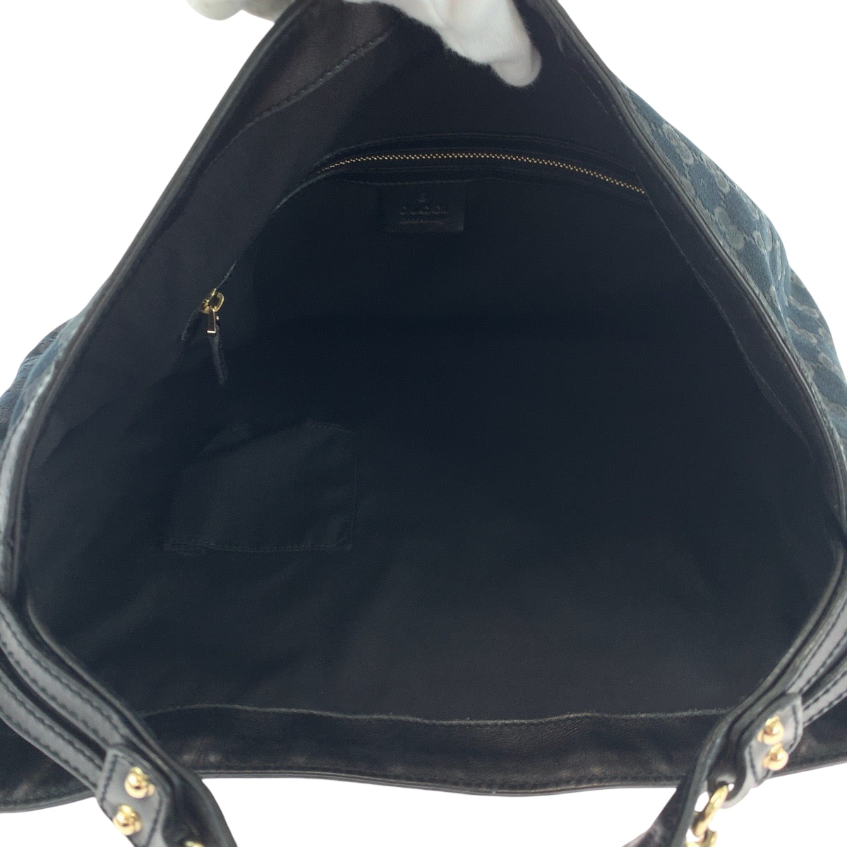 Gucci Shoulder Bag 170414 Gg Canvas Black Goldmetal Hobo Shoulder Bag Women