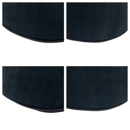 Gucci Shoulder Bag 170414 Gg Canvas Black Goldmetal Hobo Shoulder Bag Women