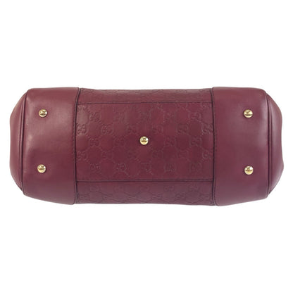 Gucci Tote Bag 257063 Leather Wine Red Gold Metal Tote Bag Shoulder Bag Guccisima Mayfair Women