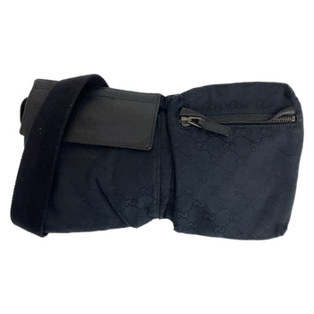 Gucci Waist Bag 28566 Gg Canvas Black Silvermetal Waist Bag, Sling Bag, Bum Bag Mens