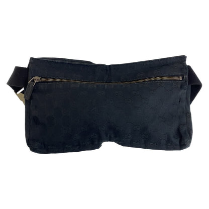 Gucci Waist Bag 28566 Gg Canvas Black Silvermetal Waist Bag, Sling Bag, Bum Bag Mens