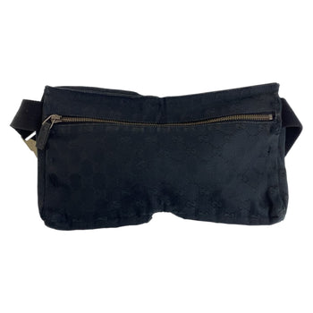 Gucci Waist Bag 28566 Gg Canvas Black Silvermetal Waist Bag, Sling Bag, Bum Bag Mens