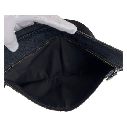 Gucci Waist Bag 28566 Gg Canvas Black Silvermetal Waist Bag, Sling Bag, Bum Bag Mens