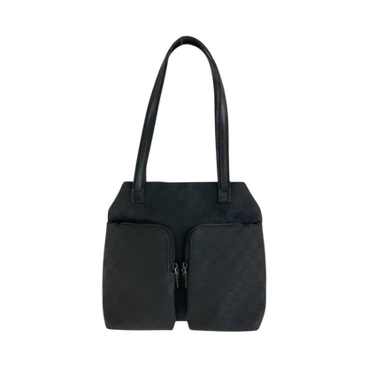 Gucci Shoulder Bag 002 1076 Gg Canvas Black Black Shoulder Bag Women