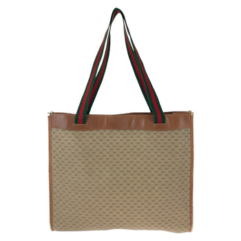 Gucci Tote Bag 002 39 0044 Gg Supreme Canvas, Leather Brown Gold Metal Tote Bag Shoulder Bag Old
