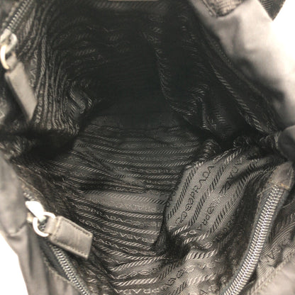 Prada Tote Bag Nylon Black Black Tote Bag Shoulder Bag Handbag Test Triangular Logo Women
