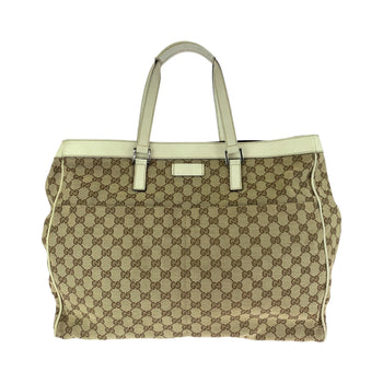 Gucci Tote Bag 153213 Gg Canvas Beige White Silvermetal Tote Bag Shoulder Bag Women