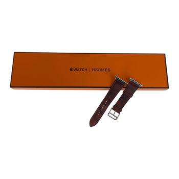 Hermes Watches Leather.Stainless Steel Wine-Red