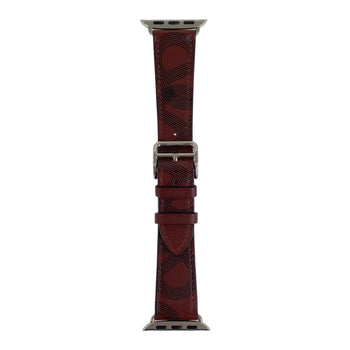 Hermes Watches Leather.Stainless Steel Wine-Red