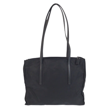 Prada Shoulder Bag Nylon Black Silvermetal Shoulder Bag Tote Bag Test Triangle With Logo Women