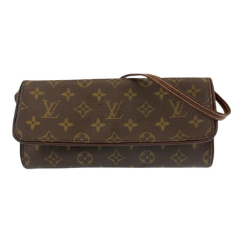 Louis Vuitton Shoulder Bag M51852 Pvc Brown Monogram Pochette Twin Gm