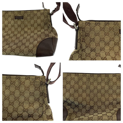 Gucci Shoulder Bag 114273 Gg Canvas Brown Beige Silvermetal Shoulder Bag Messenger Bag Women